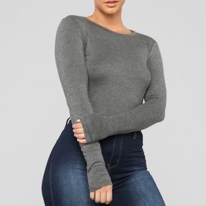 NEW Sexy Long Sleeve Top Stretchy Bodycon